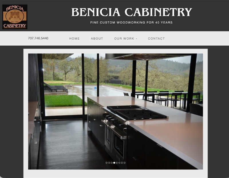 Benicia Cabinetry website
